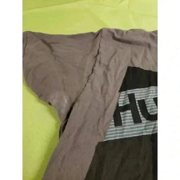 Hurley Shirt Mens Medium Brown Gray Black Short Sleeve RN100691 Nice A45 - Picture 6 of 7